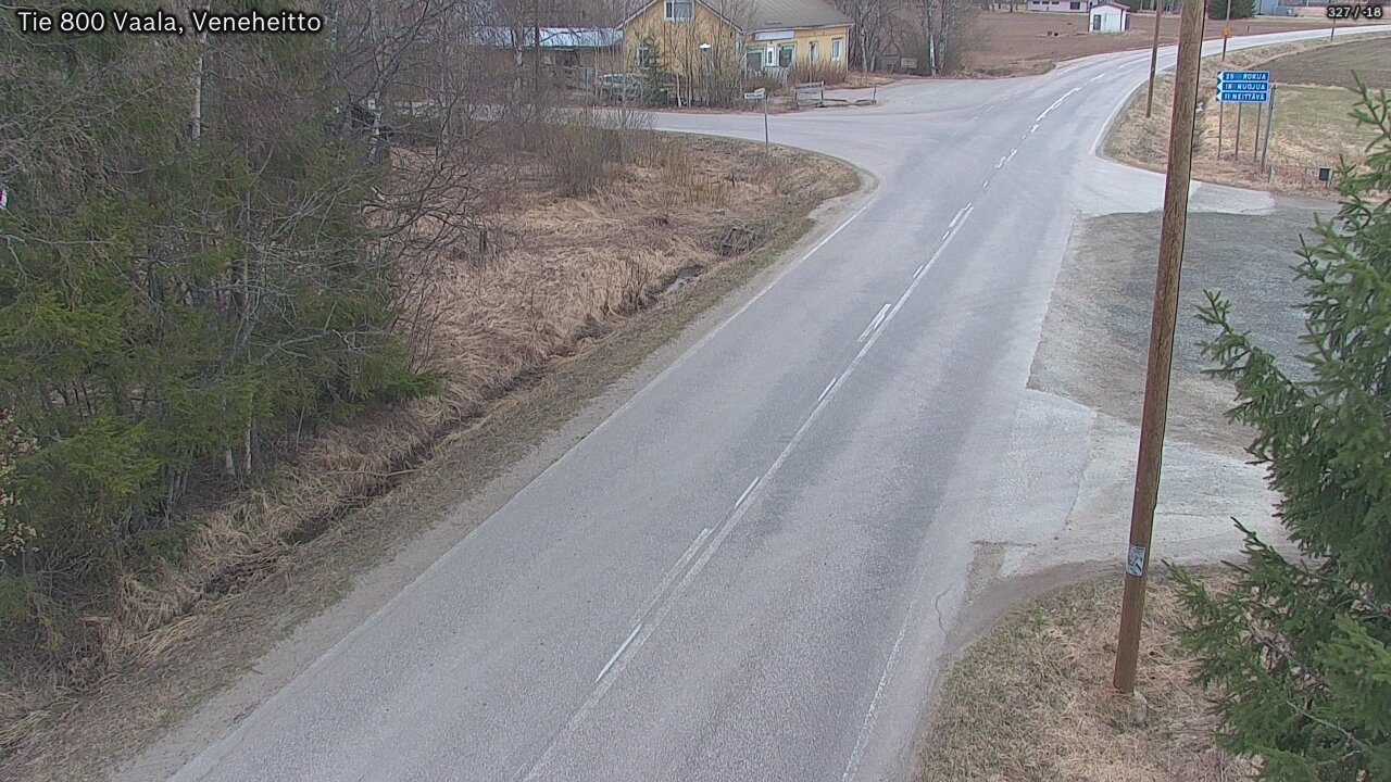 Weather Camera Image Road 800 Vaala, Veneheitto, Vaala, Pohjois-Pohjanmaa