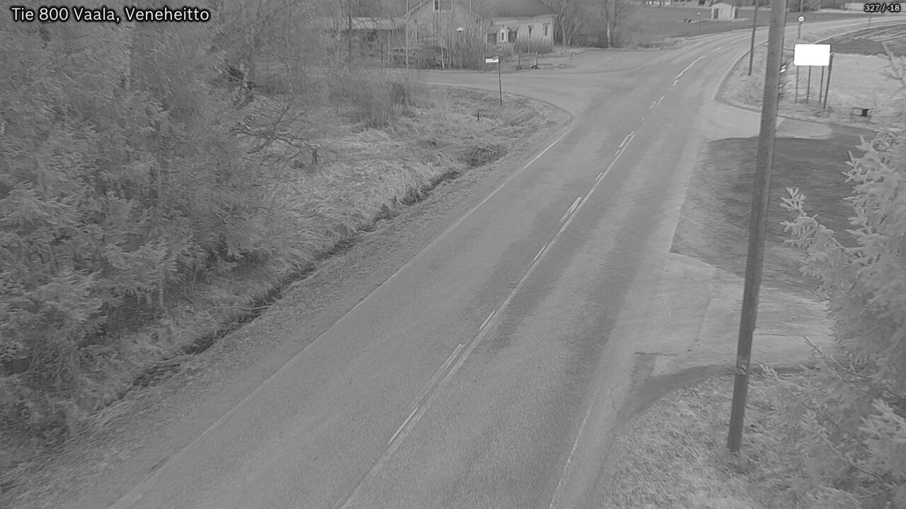 Weather Camera Image Road 800 Vaala, Veneheitto, Vaala, Pohjois-Pohjanmaa