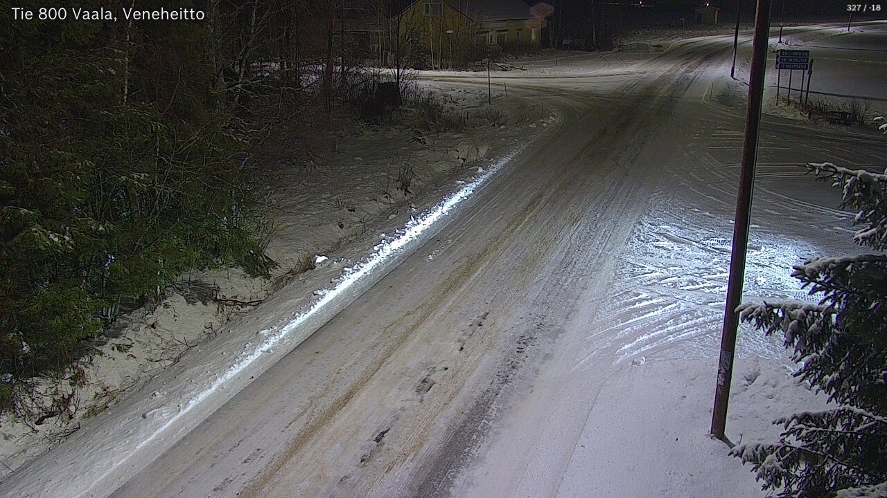 Weather Camera Image Väg 800 Vaala, Veneheitto, Vaala, Pohjois-Pohjanmaa