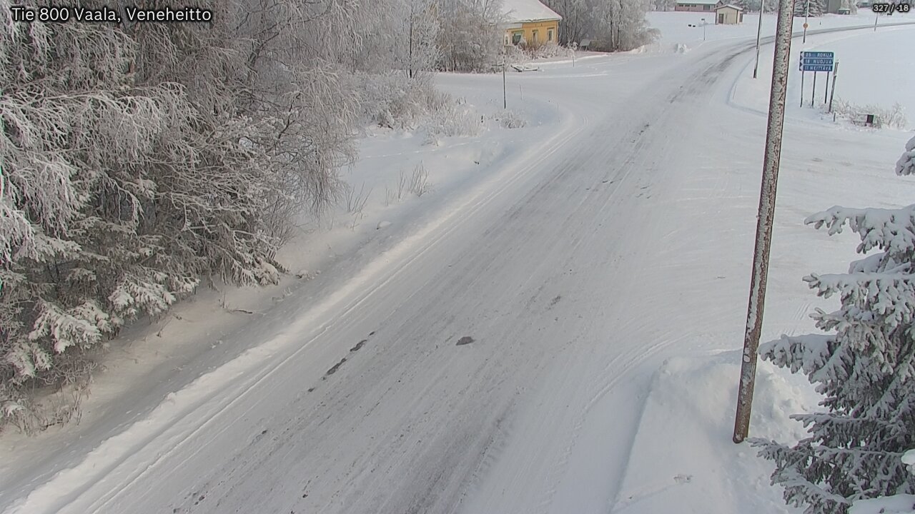 Weather Camera Image Road 800 Vaala, Veneheitto, Vaala, Pohjois-Pohjanmaa