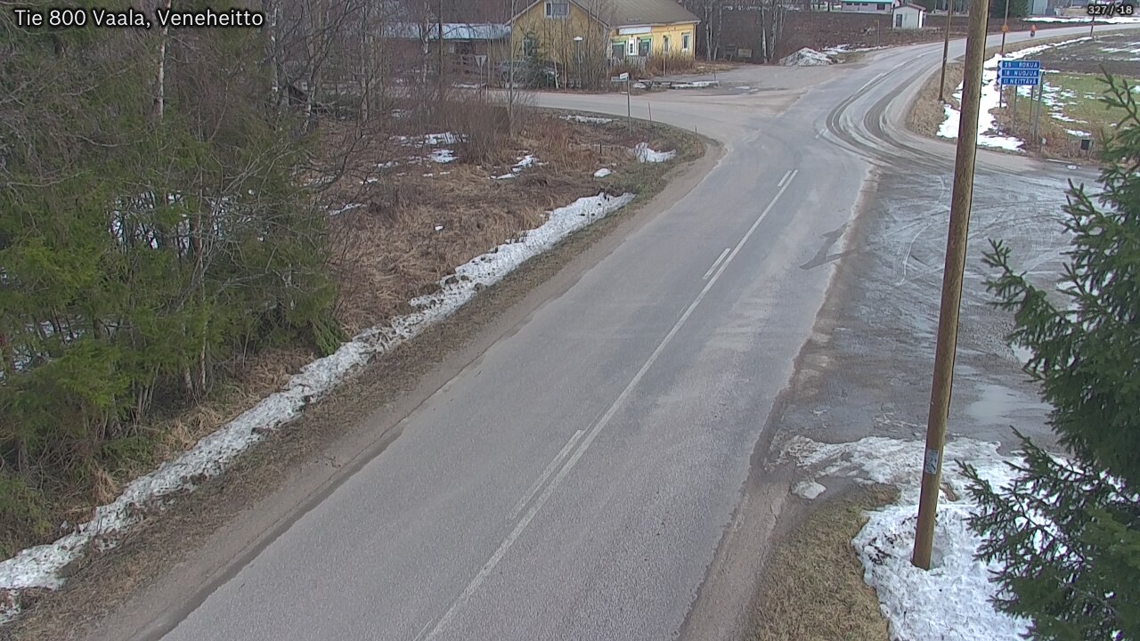 Weather Camera Image Road 800 Vaala, Veneheitto, Vaala, Pohjois-Pohjanmaa