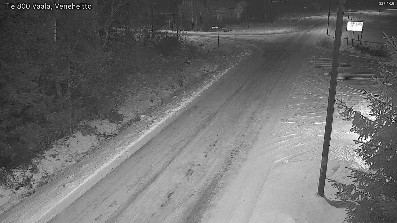 Weather Camera Image Väg 800 Vaala, Veneheitto, Vaala, Pohjois-Pohjanmaa