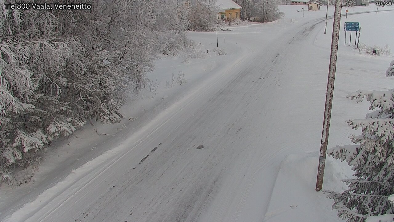 Weather Camera Image Road 800 Vaala, Veneheitto, Vaala, Pohjois-Pohjanmaa