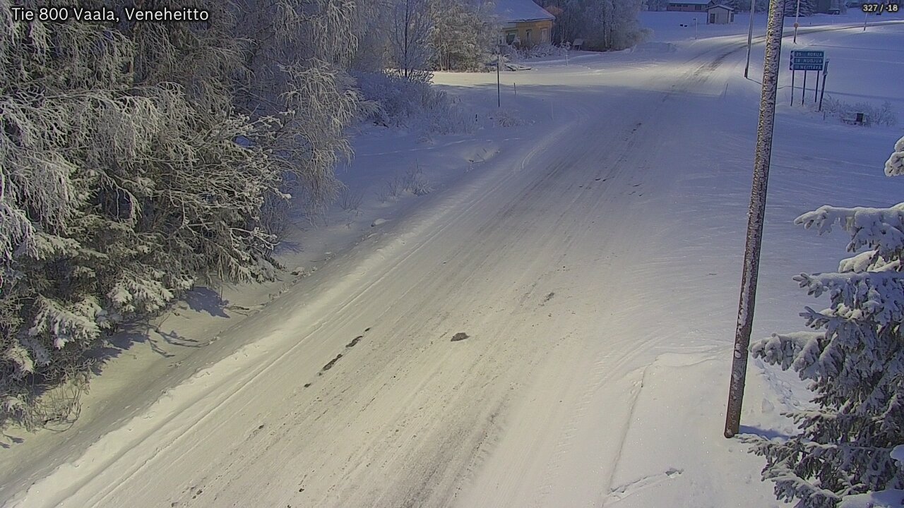 Weather Camera Image Road 800 Vaala, Veneheitto, Vaala, Pohjois-Pohjanmaa