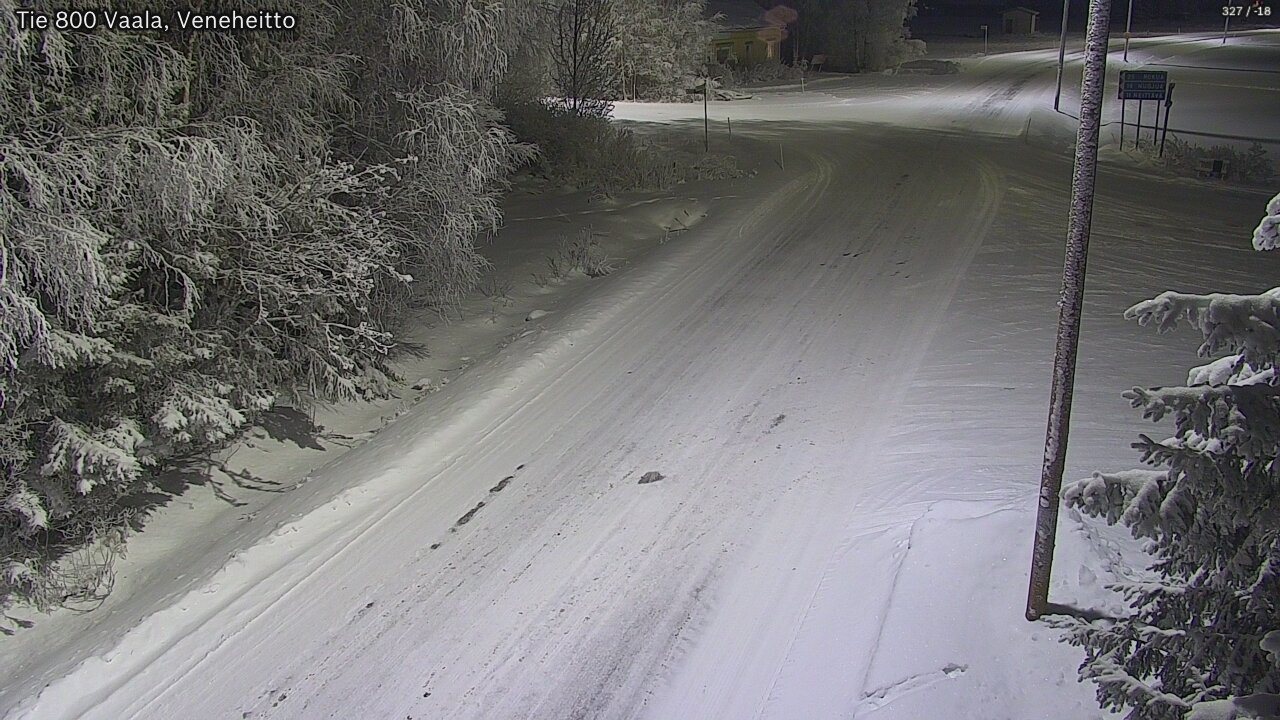 Weather Camera Image Road 800 Vaala, Veneheitto, Vaala, Pohjois-Pohjanmaa