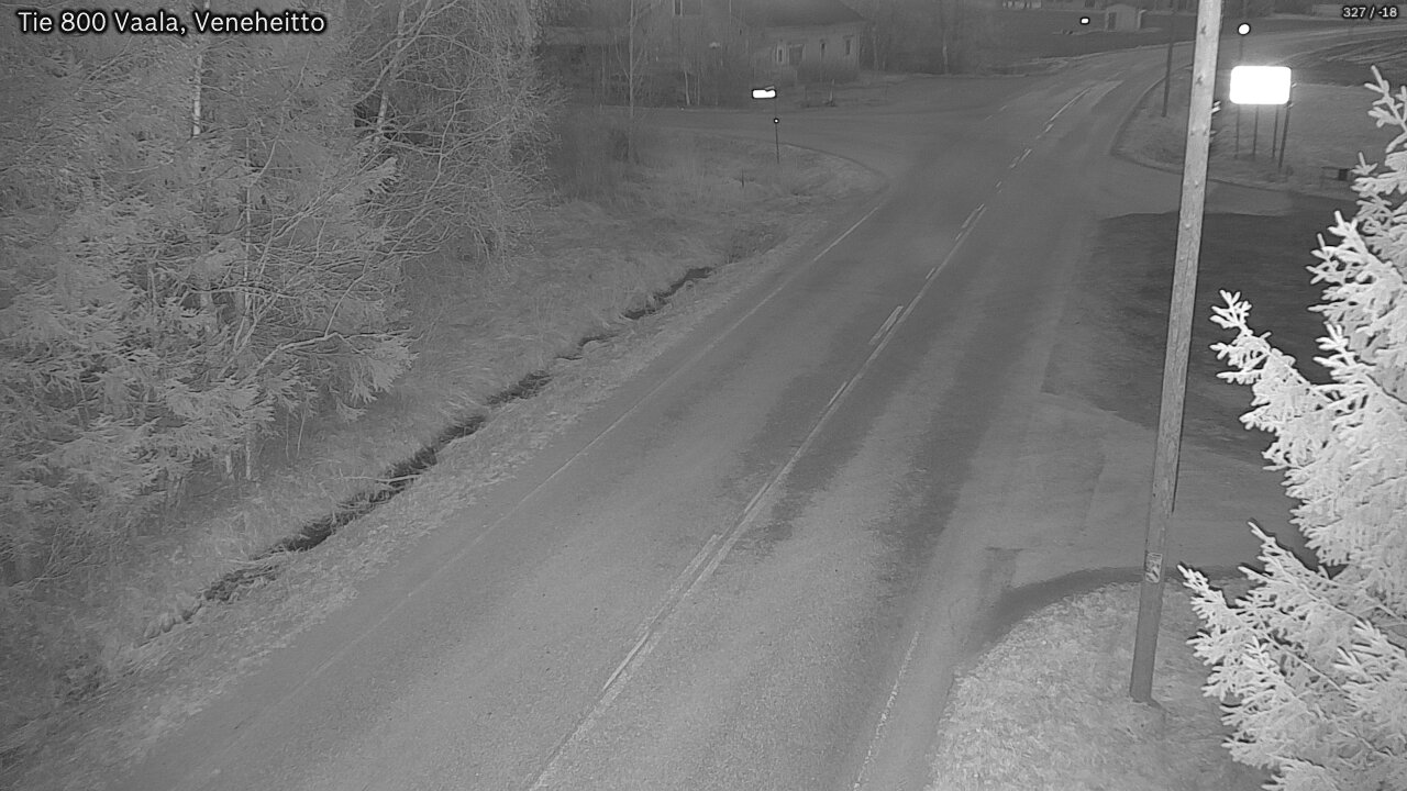 Weather Camera Image Road 800 Vaala, Veneheitto, Vaala, Pohjois-Pohjanmaa