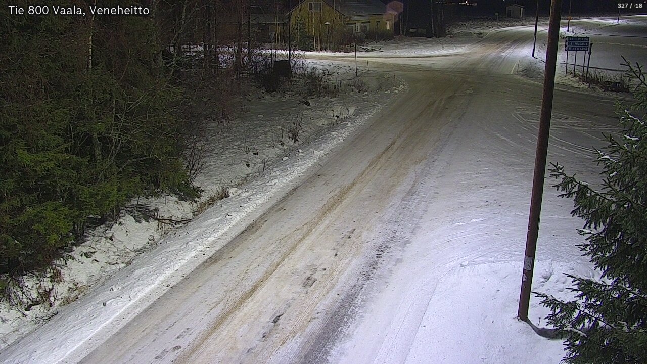 Weather Camera Image Road 800 Vaala, Veneheitto, Vaala, Pohjois-Pohjanmaa