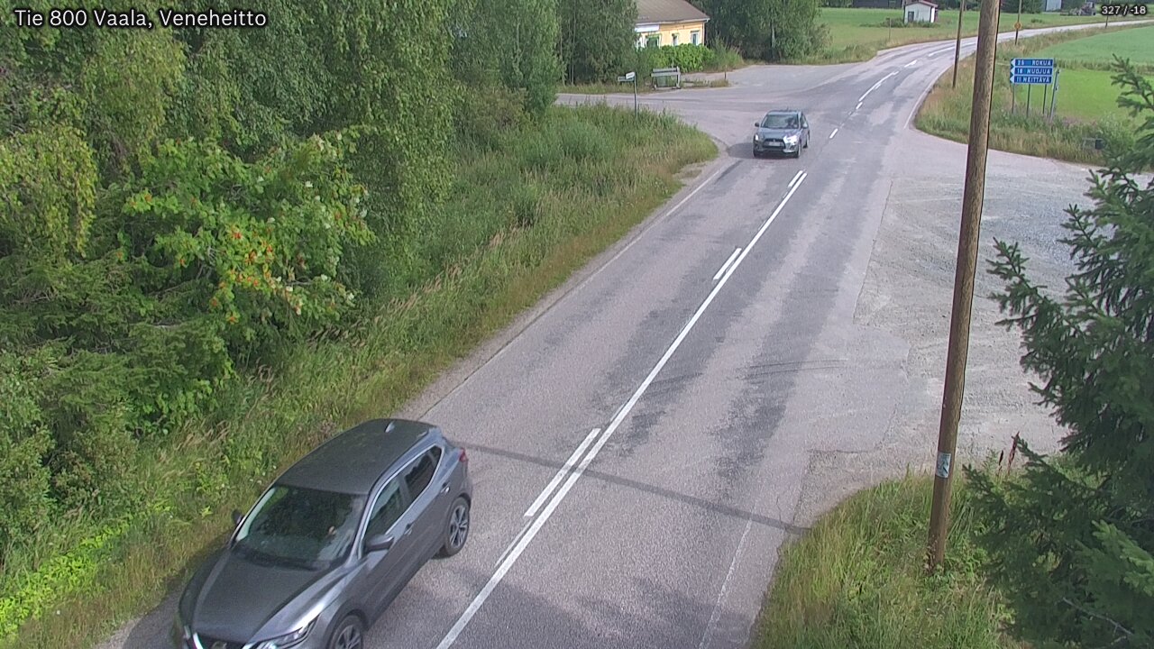 Weather Camera Image Road 800 Vaala, Veneheitto, Vaala, Pohjois-Pohjanmaa
