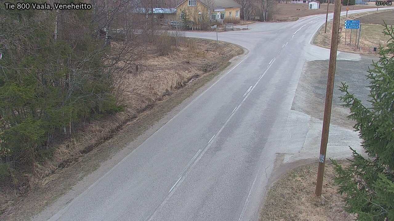 Weather Camera Image Road 800 Vaala, Veneheitto, Vaala, Pohjois-Pohjanmaa