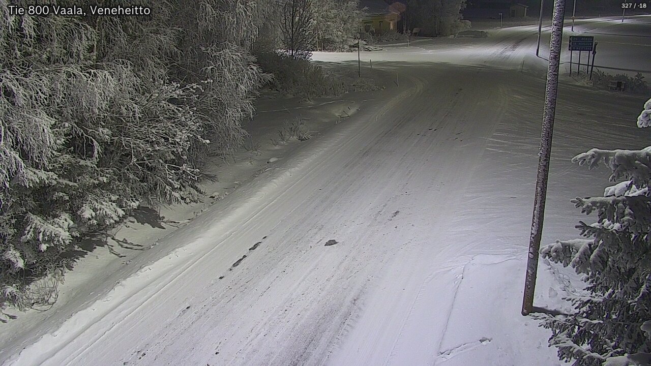 Weather Camera Image Road 800 Vaala, Veneheitto, Vaala, Pohjois-Pohjanmaa