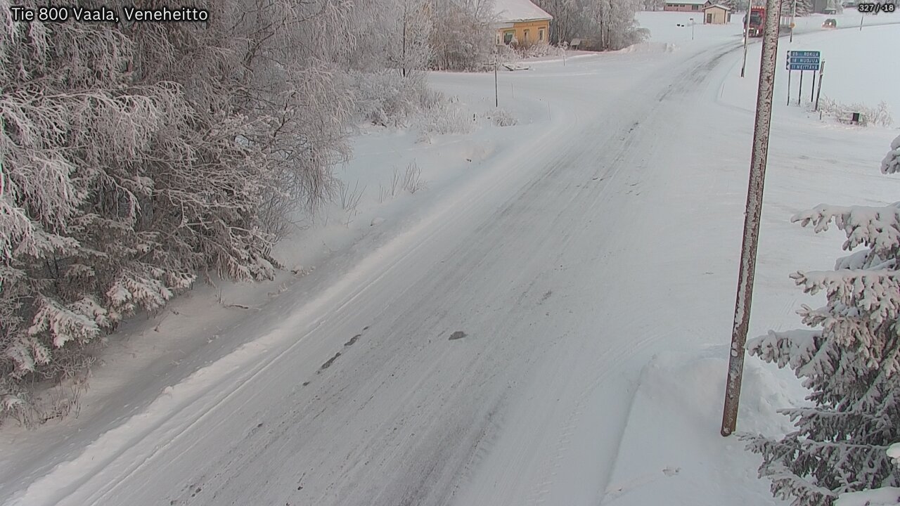 Weather Camera Image Road 800 Vaala, Veneheitto, Vaala, Pohjois-Pohjanmaa