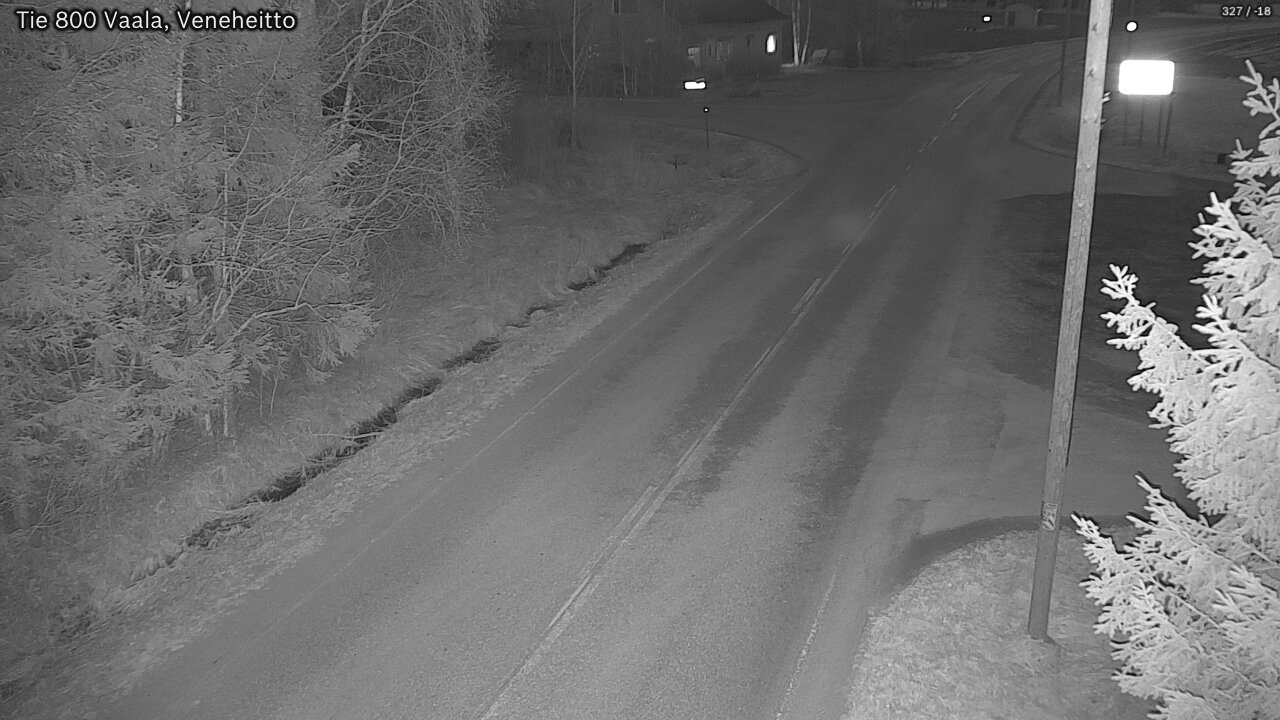 Weather Camera Image Road 800 Vaala, Veneheitto, Vaala, Pohjois-Pohjanmaa
