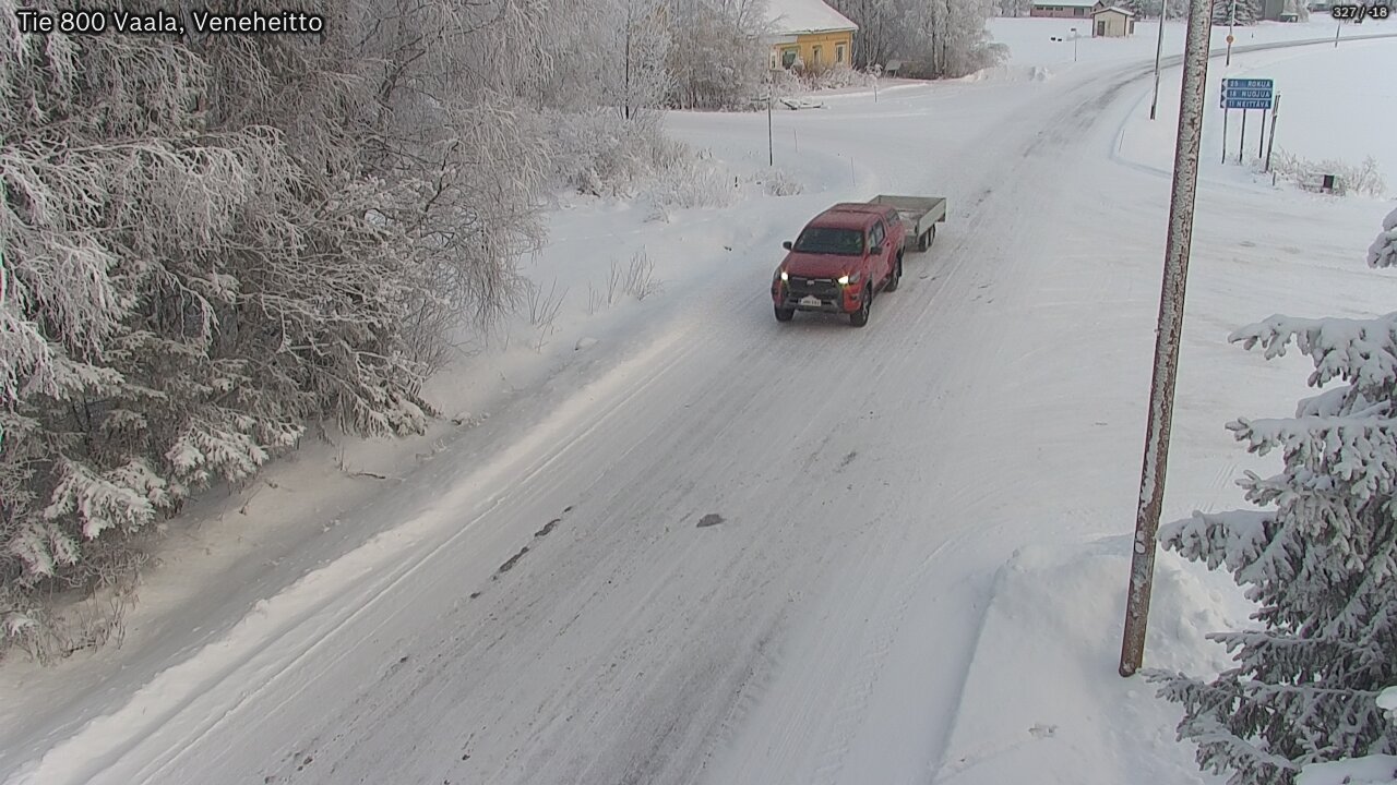 Weather Camera Image Road 800 Vaala, Veneheitto, Vaala, Pohjois-Pohjanmaa