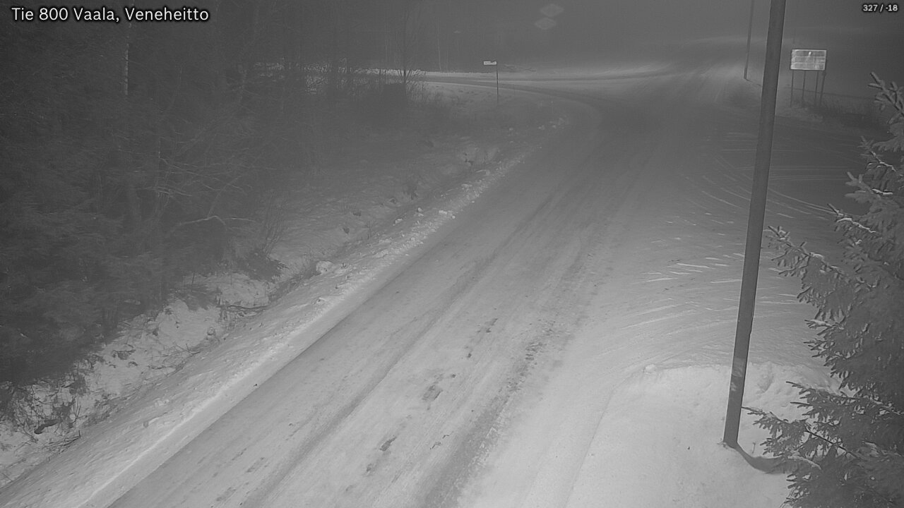 Weather Camera Image Väg 800 Vaala, Veneheitto, Vaala, Pohjois-Pohjanmaa