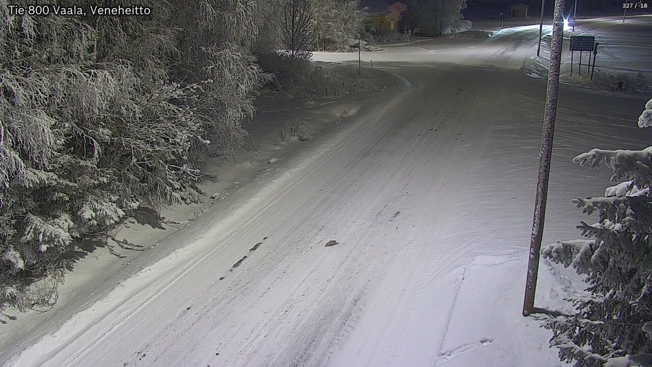 Weather Camera Image Road 800 Vaala, Veneheitto, Vaala, Pohjois-Pohjanmaa