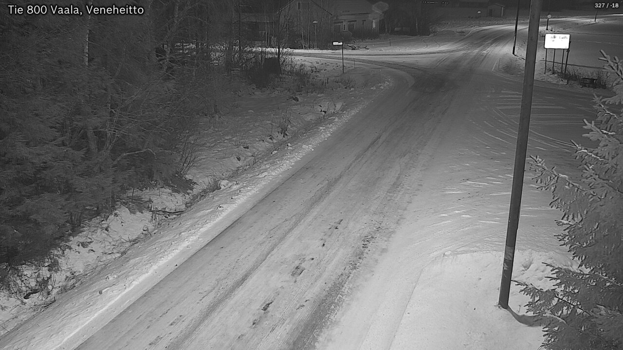 Weather Camera Image Väg 800 Vaala, Veneheitto, Vaala, Pohjois-Pohjanmaa