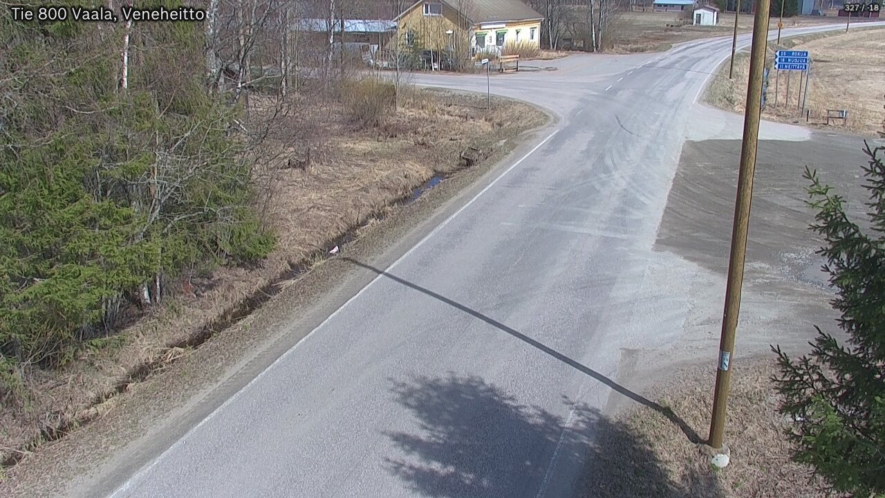 Weather Camera Image Road 800 Vaala, Veneheitto, Vaala, Pohjois-Pohjanmaa