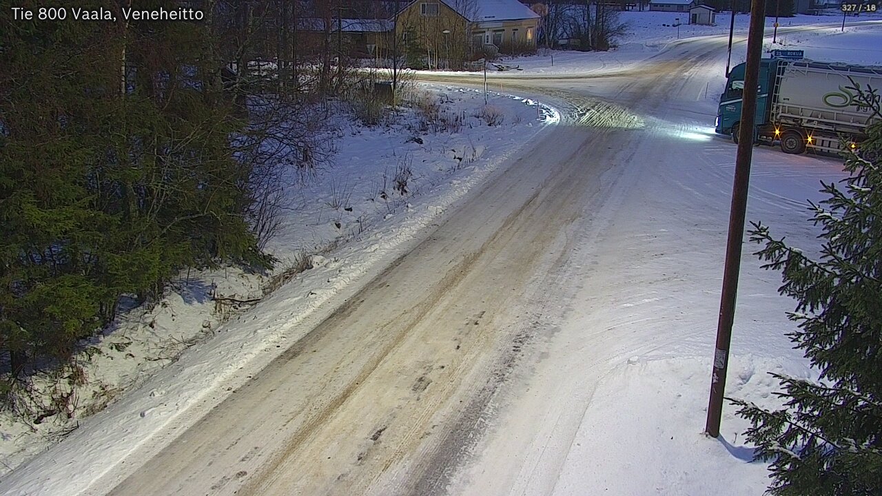 Weather Camera Image Road 800 Vaala, Veneheitto, Vaala, Pohjois-Pohjanmaa