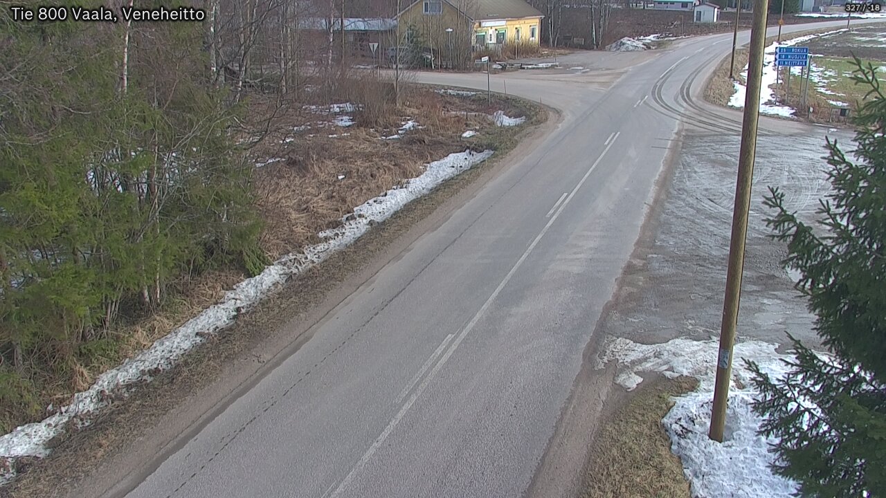 Weather Camera Image Road 800 Vaala, Veneheitto, Vaala, Pohjois-Pohjanmaa