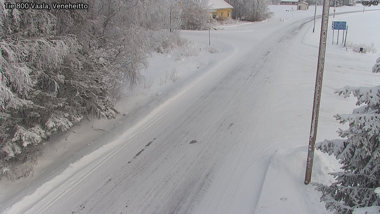 Weather Camera Image Road 800 Vaala, Veneheitto, Vaala, Pohjois-Pohjanmaa