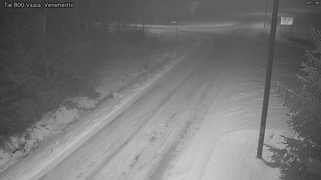 Weather Camera Image Väg 800 Vaala, Veneheitto, Vaala, Pohjois-Pohjanmaa