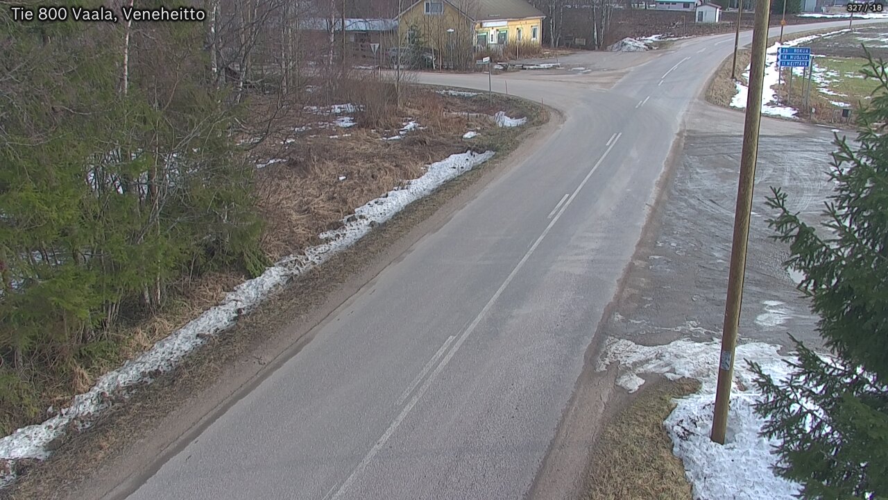 Weather Camera Image Road 800 Vaala, Veneheitto, Vaala, Pohjois-Pohjanmaa