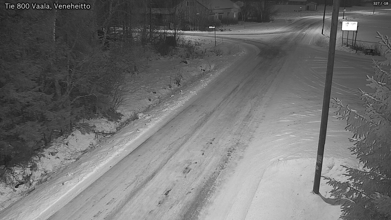 Weather Camera Image Väg 800 Vaala, Veneheitto, Vaala, Pohjois-Pohjanmaa