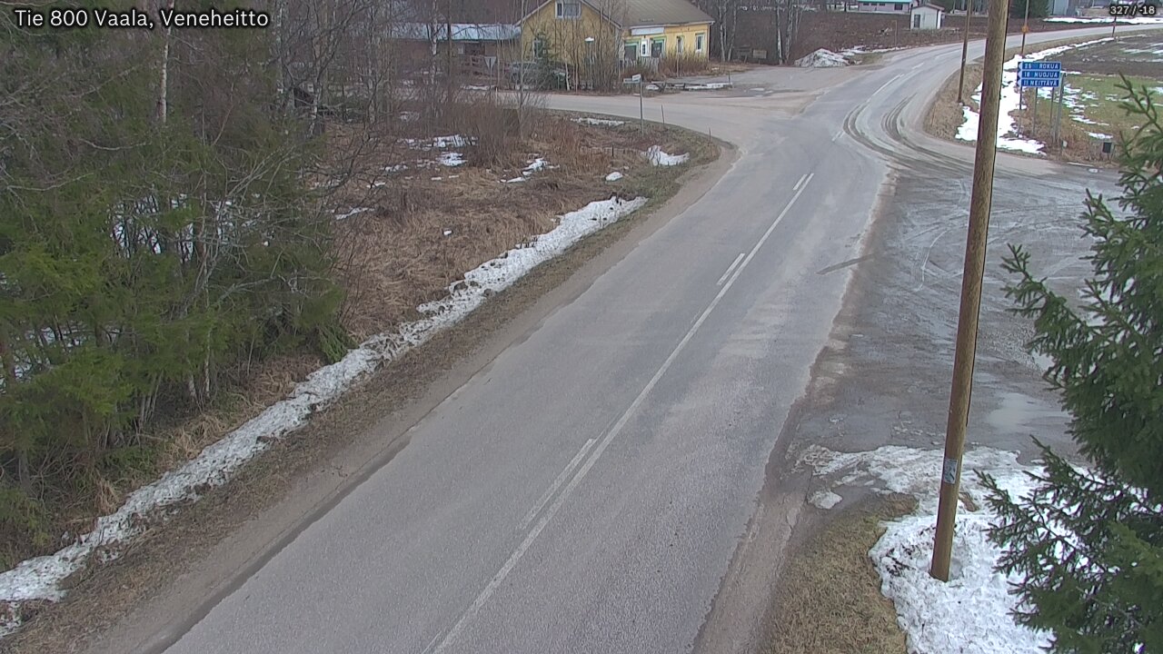 Weather Camera Image Road 800 Vaala, Veneheitto, Vaala, Pohjois-Pohjanmaa