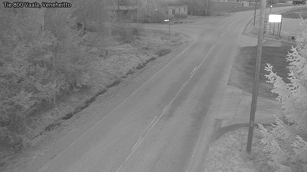Weather Camera Image Road 800 Vaala, Veneheitto, Vaala, Pohjois-Pohjanmaa