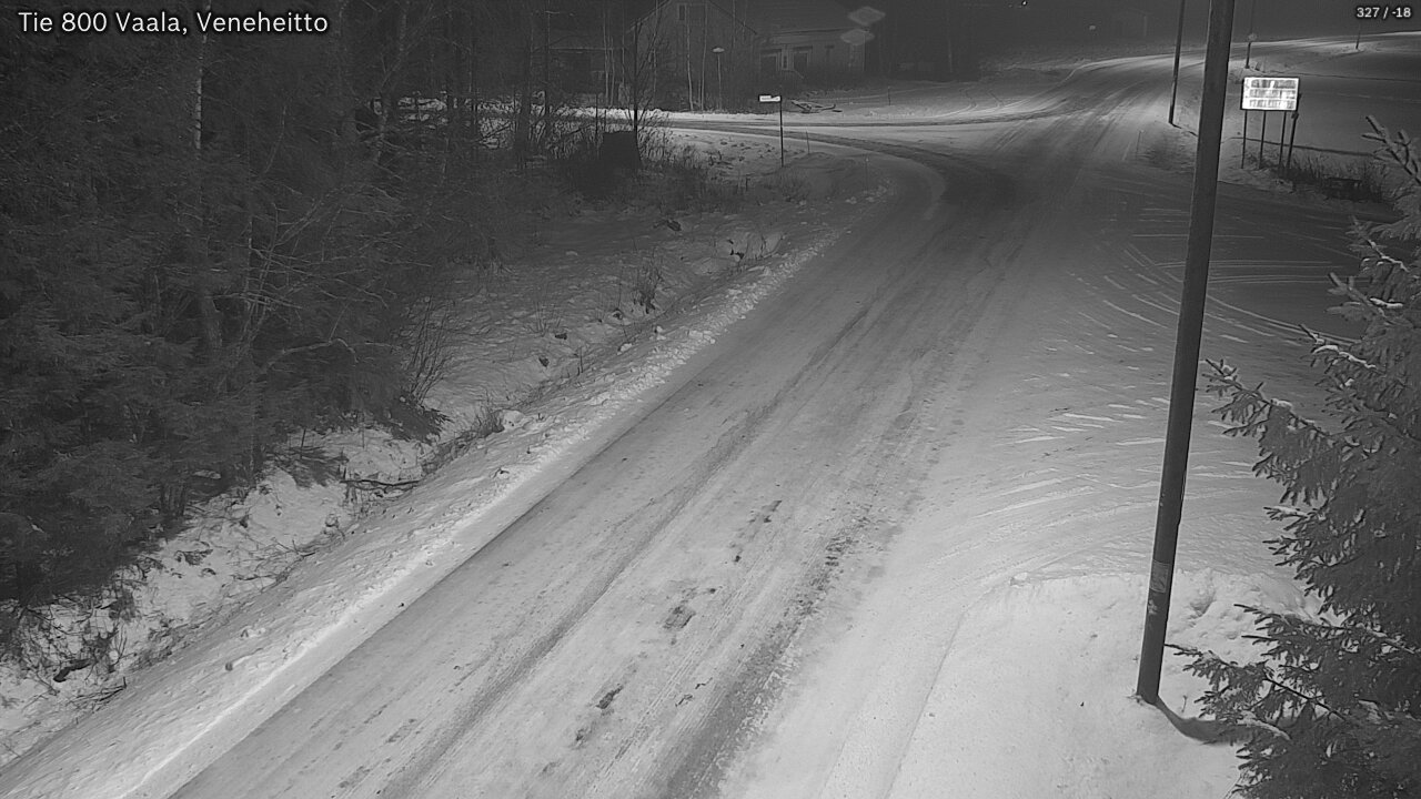 Weather Camera Image Väg 800 Vaala, Veneheitto, Vaala, Pohjois-Pohjanmaa
