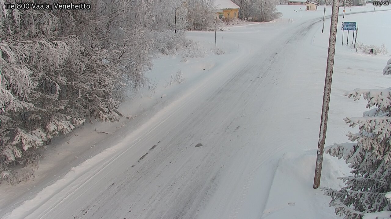 Weather Camera Image Road 800 Vaala, Veneheitto, Vaala, Pohjois-Pohjanmaa