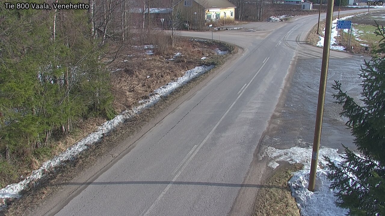 Weather Camera Image Road 800 Vaala, Veneheitto, Vaala, Pohjois-Pohjanmaa