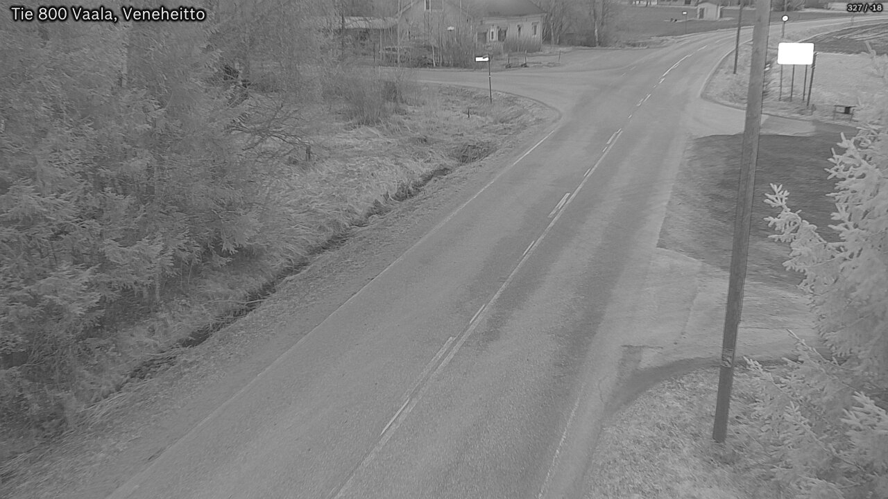 Weather Camera Image Road 800 Vaala, Veneheitto, Vaala, Pohjois-Pohjanmaa