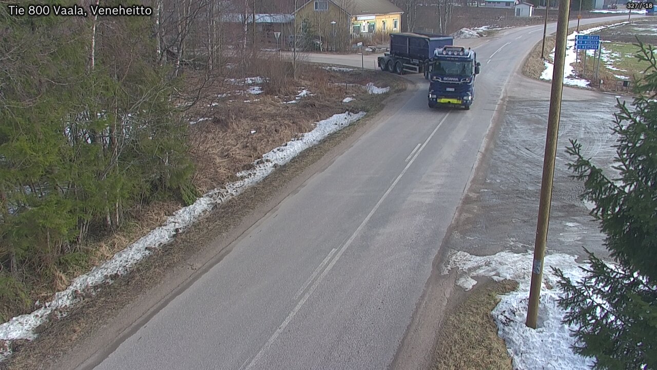 Weather Camera Image Road 800 Vaala, Veneheitto, Vaala, Pohjois-Pohjanmaa