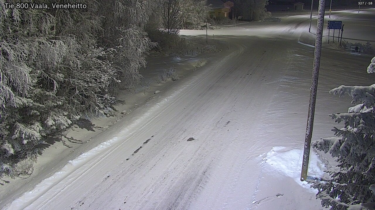 Weather Camera Image Road 800 Vaala, Veneheitto, Vaala, Pohjois-Pohjanmaa