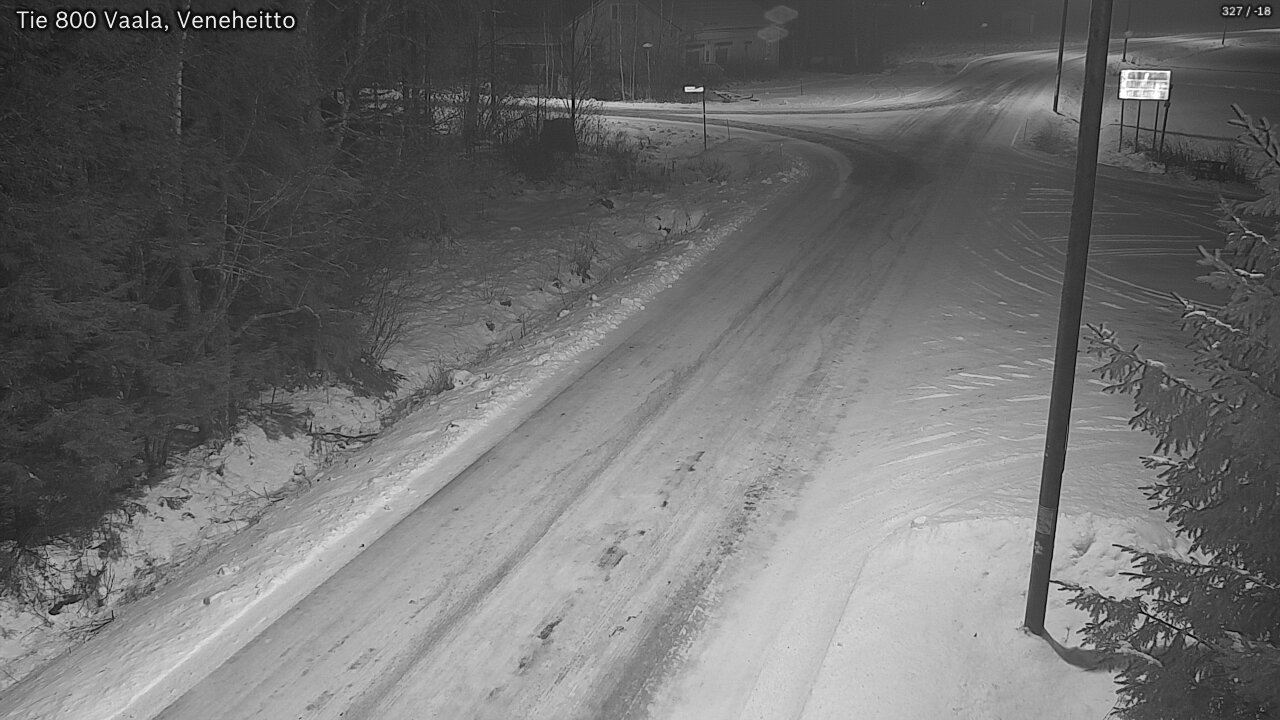 Weather Camera Image Väg 800 Vaala, Veneheitto, Vaala, Pohjois-Pohjanmaa