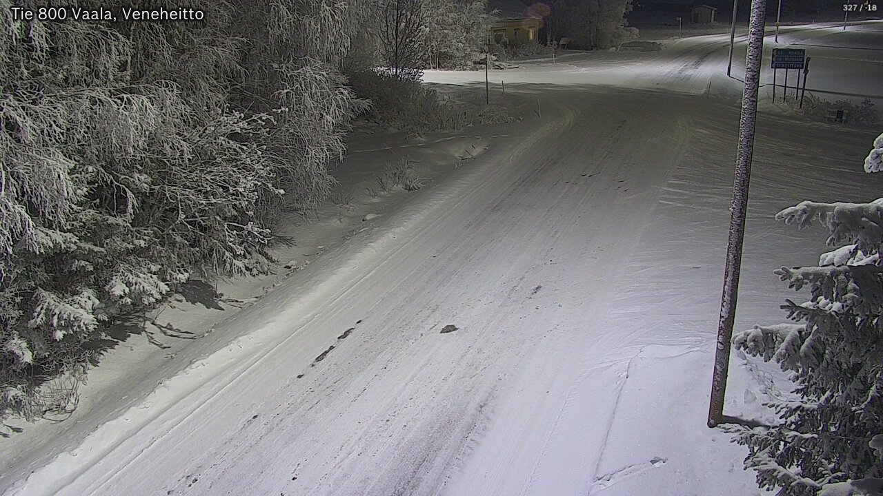 Weather Camera Image Road 800 Vaala, Veneheitto, Vaala, Pohjois-Pohjanmaa