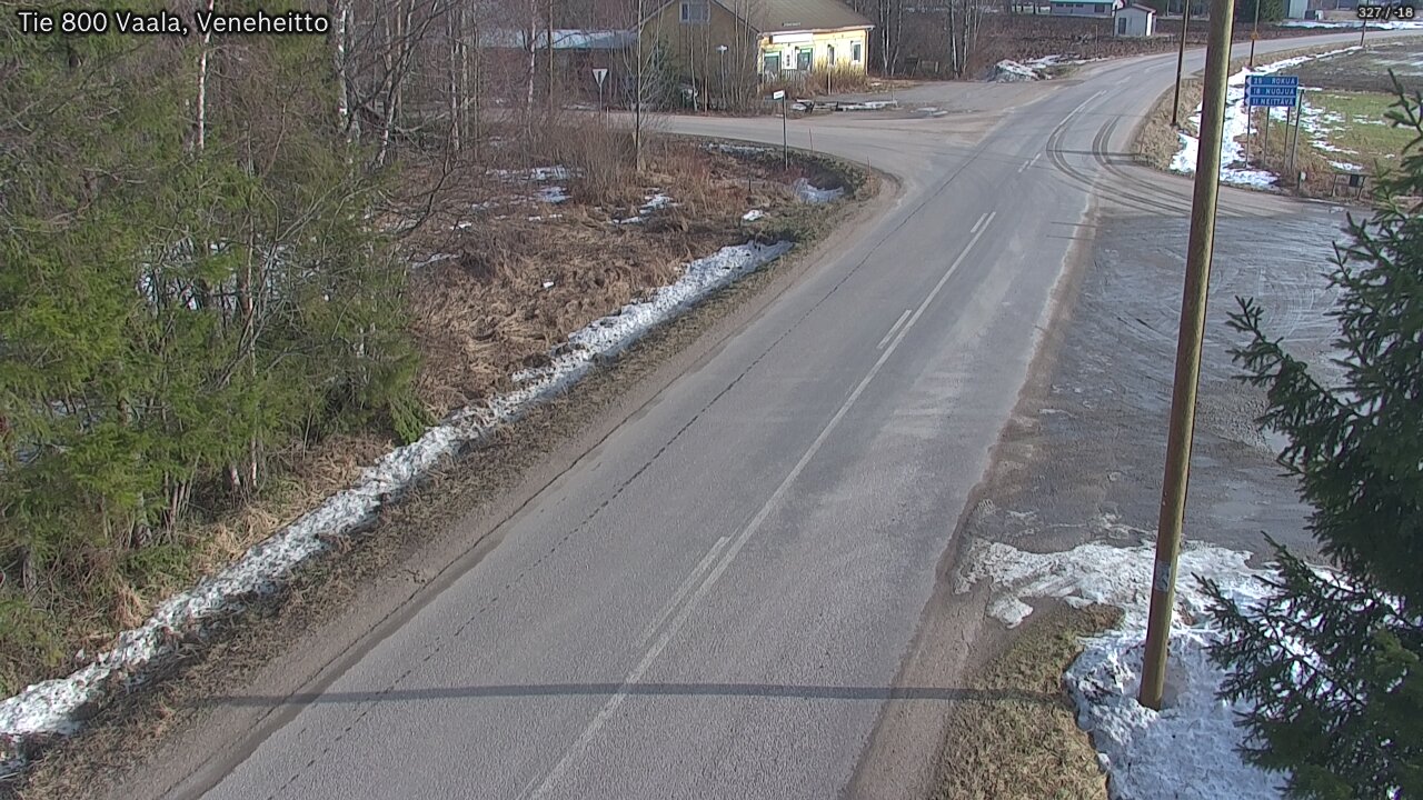 Weather Camera Image Road 800 Vaala, Veneheitto, Vaala, Pohjois-Pohjanmaa