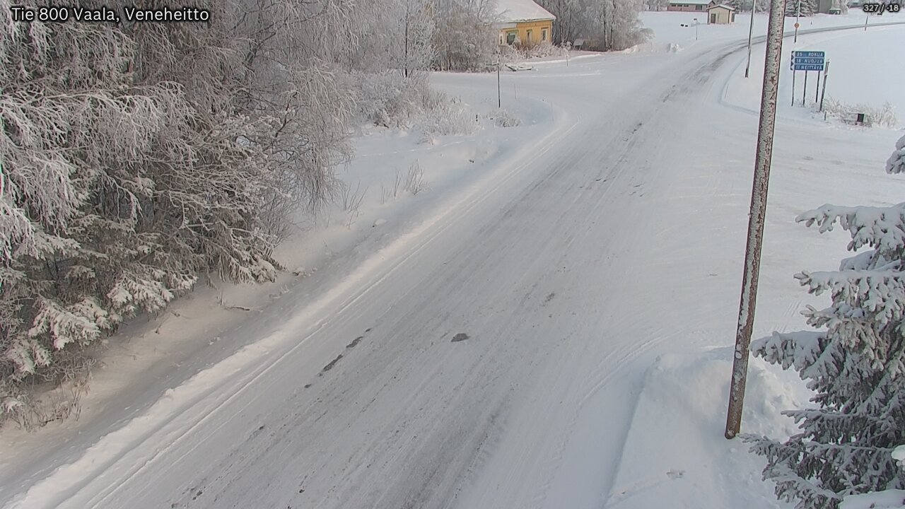 Weather Camera Image Road 800 Vaala, Veneheitto, Vaala, Pohjois-Pohjanmaa