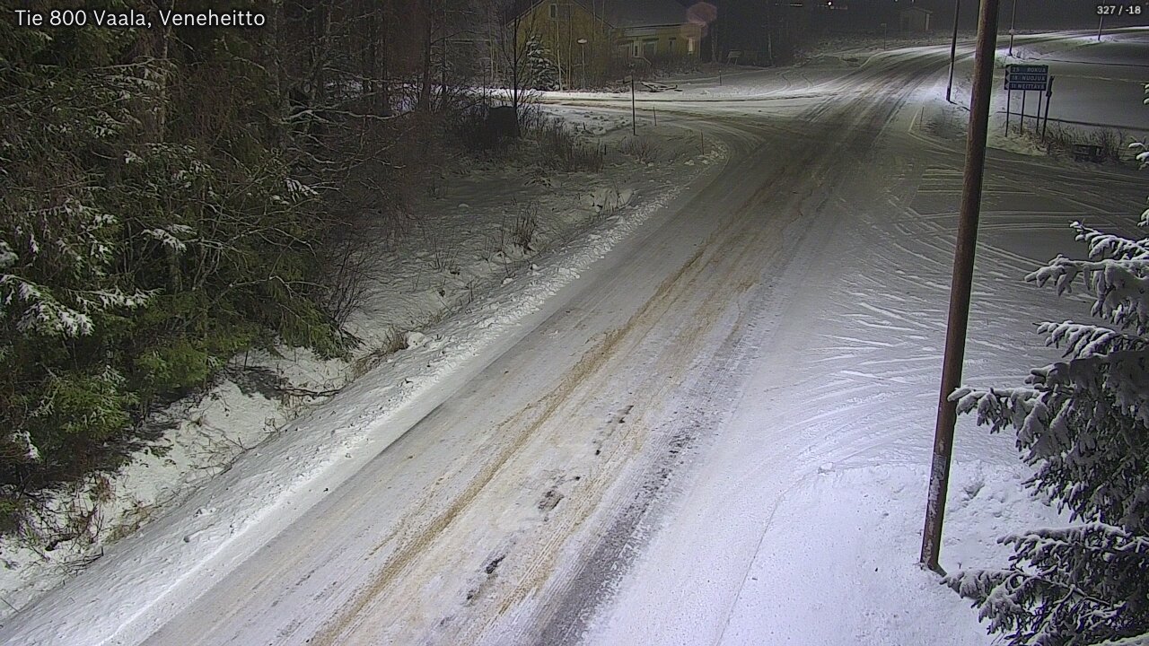 Weather Camera Image Väg 800 Vaala, Veneheitto, Vaala, Pohjois-Pohjanmaa