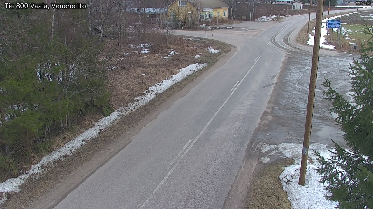 Weather Camera Image Road 800 Vaala, Veneheitto, Vaala, Pohjois-Pohjanmaa