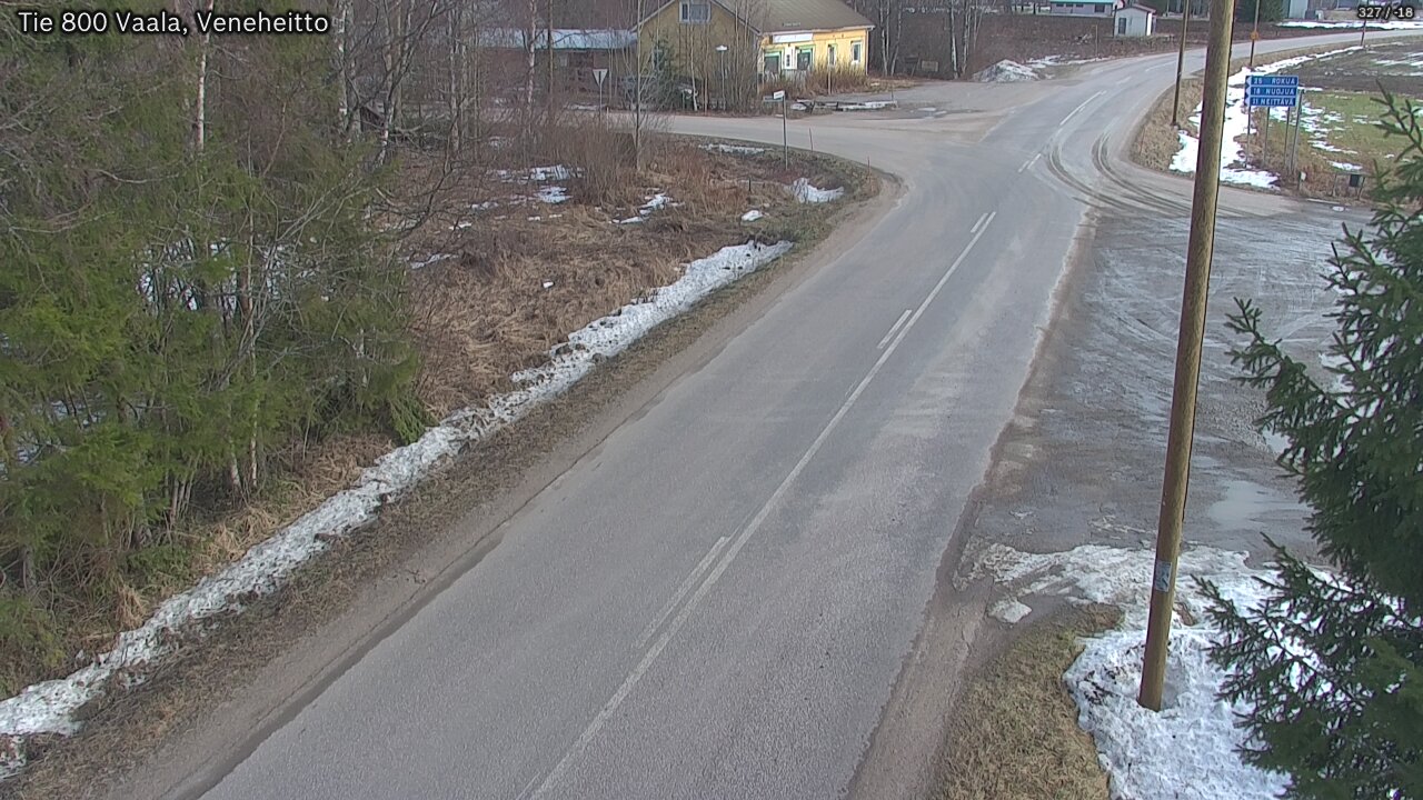 Weather Camera Image Road 800 Vaala, Veneheitto, Vaala, Pohjois-Pohjanmaa