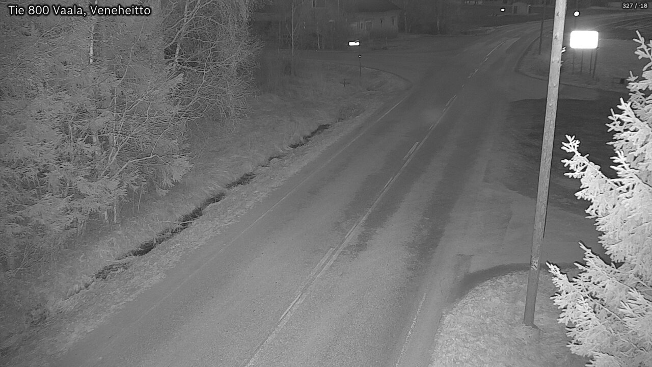 Weather Camera Image Road 800 Vaala, Veneheitto, Vaala, Pohjois-Pohjanmaa