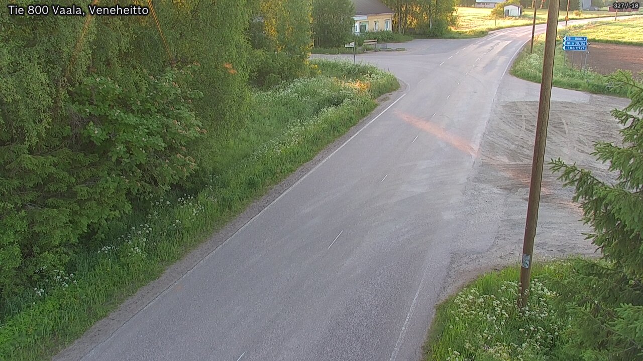 Weather Camera Image Road 800 Vaala, Veneheitto, Vaala, Pohjois-Pohjanmaa