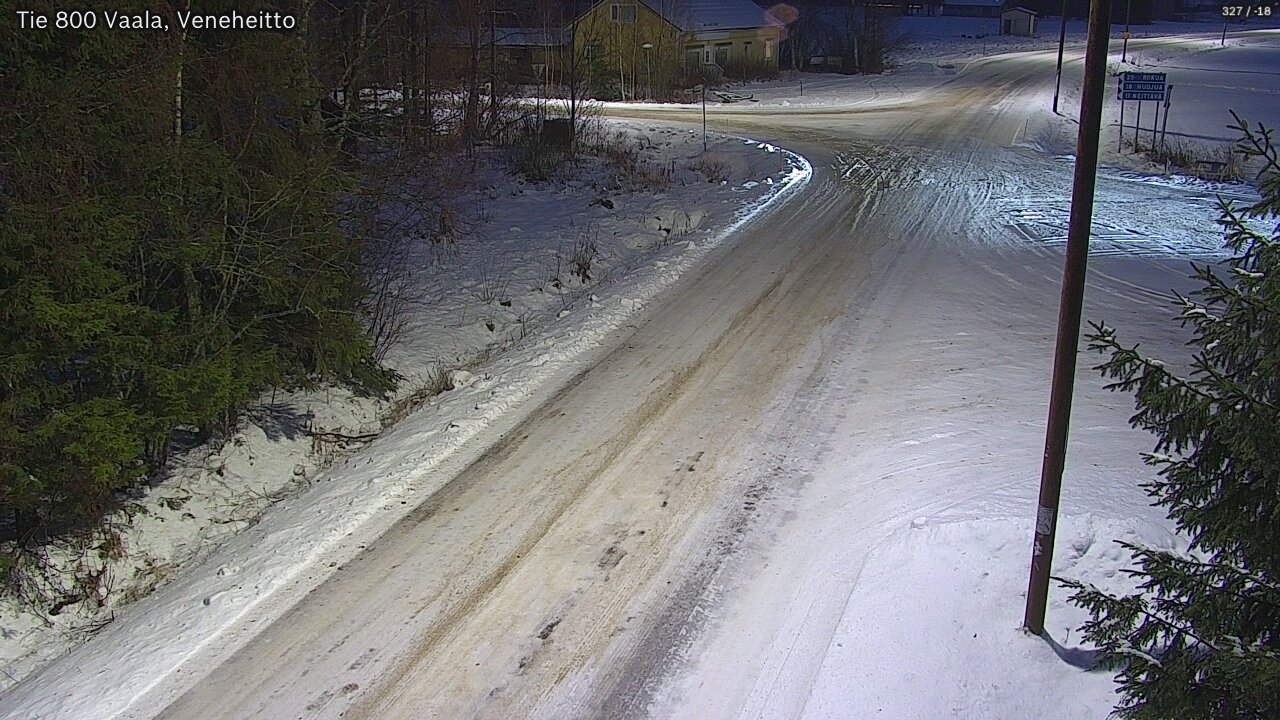 Weather Camera Image Road 800 Vaala, Veneheitto, Vaala, Pohjois-Pohjanmaa