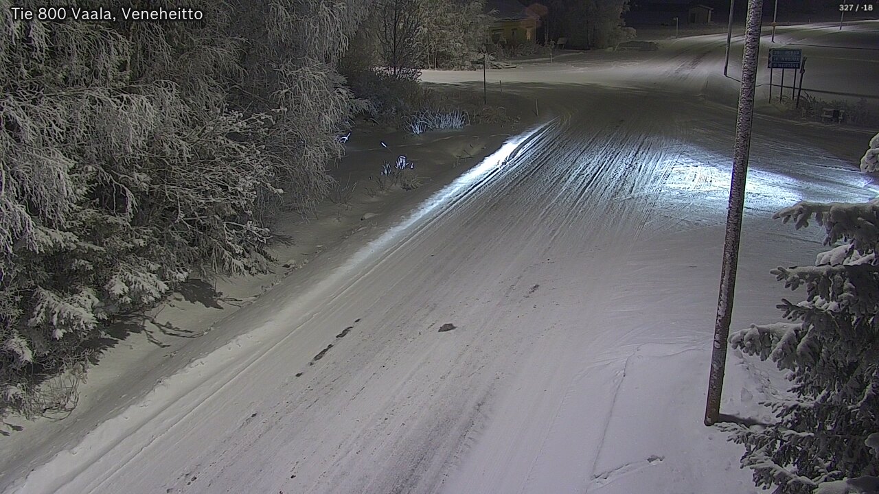 Weather Camera Image Road 800 Vaala, Veneheitto, Vaala, Pohjois-Pohjanmaa