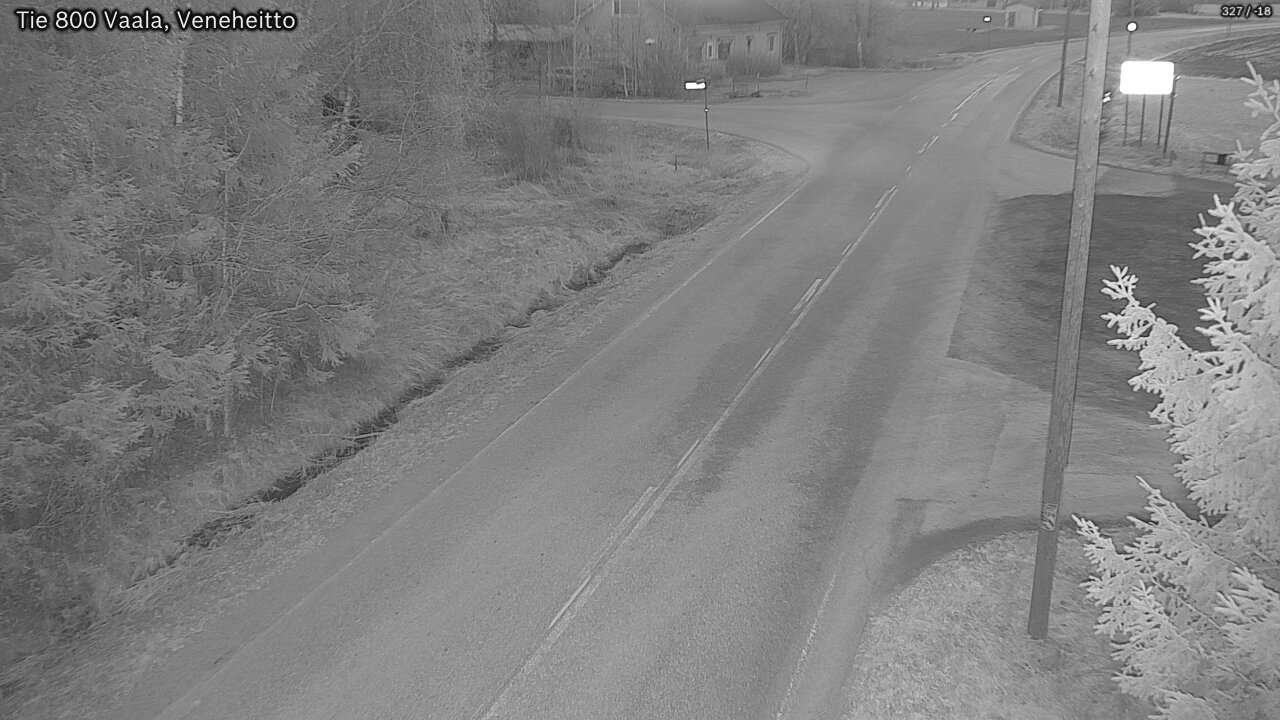 Weather Camera Image Road 800 Vaala, Veneheitto, Vaala, Pohjois-Pohjanmaa