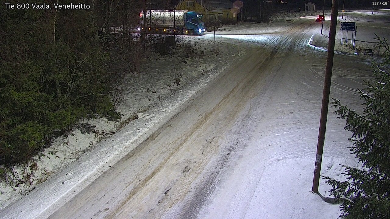 Weather Camera Image Road 800 Vaala, Veneheitto, Vaala, Pohjois-Pohjanmaa