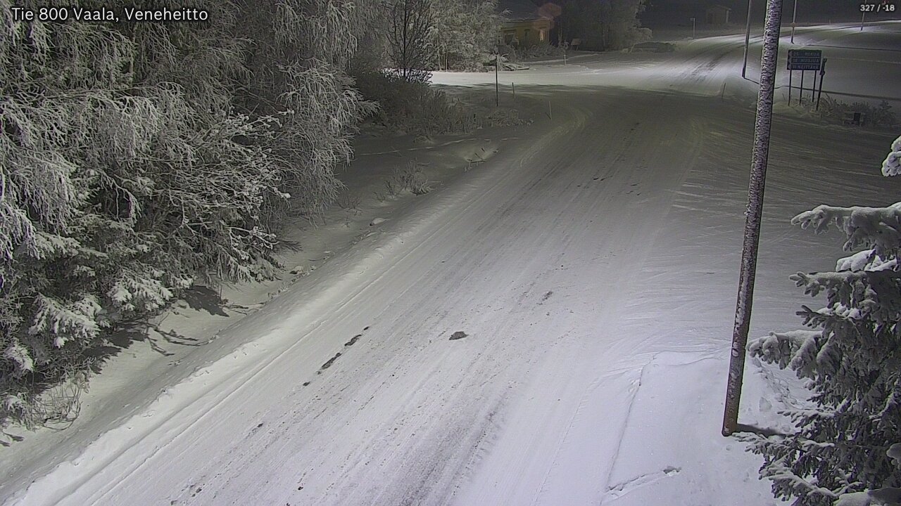 Weather Camera Image Road 800 Vaala, Veneheitto, Vaala, Pohjois-Pohjanmaa