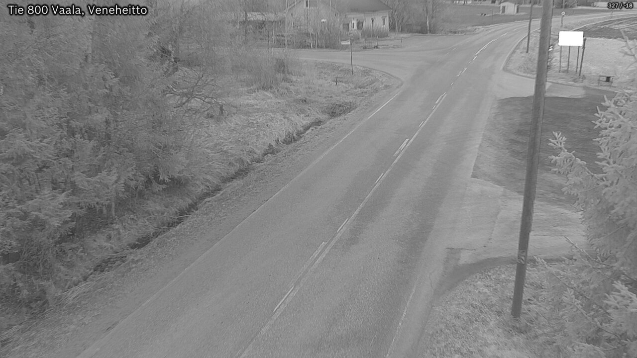 Weather Camera Image Road 800 Vaala, Veneheitto, Vaala, Pohjois-Pohjanmaa